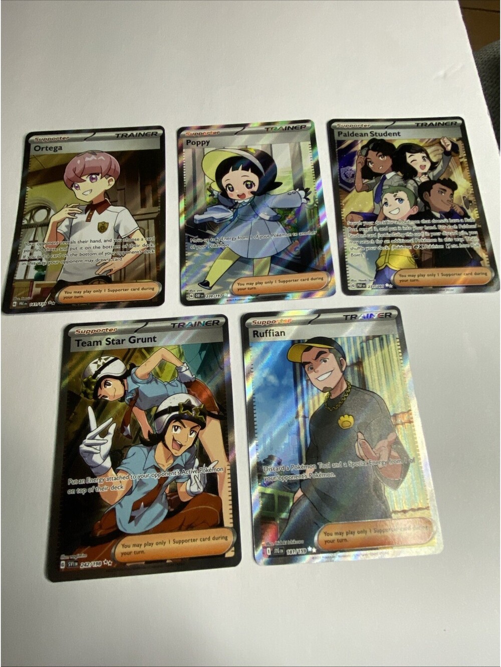 Pokemon TCG Various Full Art Trainer Lot X5 NM/M Fresh Pulls Supporter
